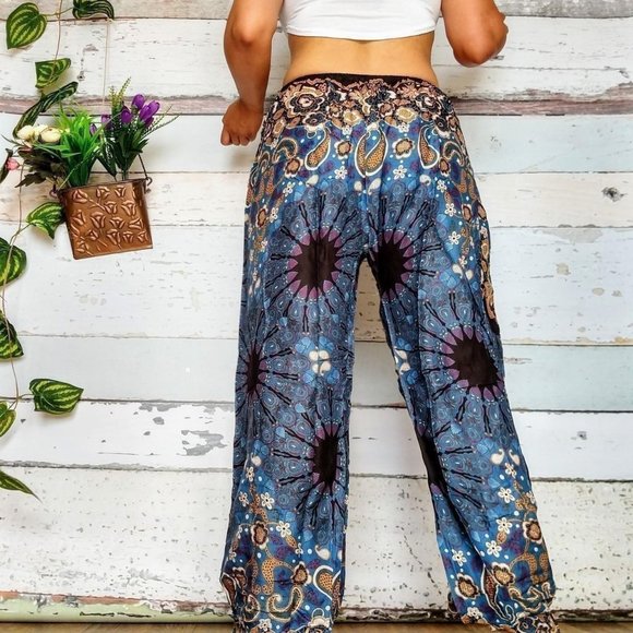Blue and gold harem pants - Picture 4 of 4